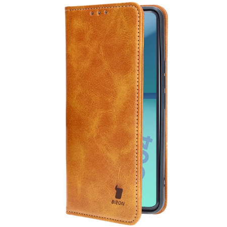 Etui z klapką Bizon Case Pocket Pro do Motorola Moto G04 / G24, brązowe