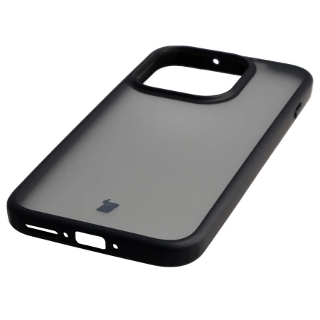 Etui Bizon Case Angelo do OnePlus 15, przydymione z czarną ramką