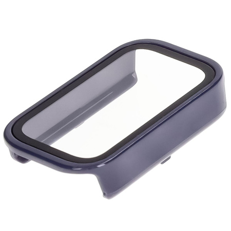 Etui ze szkłem do zegarka Bizon Case+Glass Watch do Xiaomi Smart Band 9 Active / Redmi Band 3, niebieskie