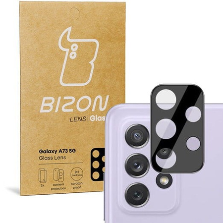 Szkło na aparat Bizon Glass Silk Lens dla Galaxy A73 5G, 2 sztuki