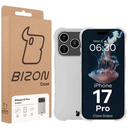 Elastyczne etui Bizon Case Salpa do iPhone 17 Pro, przezroczyste
