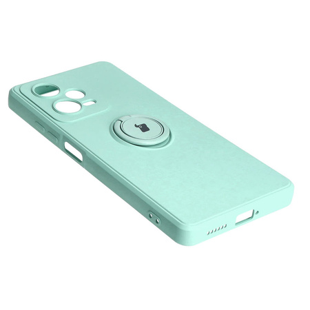 Etui Bizon Case Silicone Ring Sq do Xiaomi Redmi Note 12 Pro Plus 5G, turkusowe