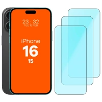 Szkło ochronne 2.5D Bizon Smart Glass do iPhone 15 / 16, 3 sztuki