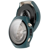 Etui ze szkłem do zegarka Bizon Case+Glass Watch do Huawei Watch 5 42 mm, zielone