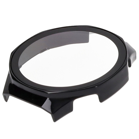 Etui ze szkłem do zegarka Bizon Case+Glass Watch do Huawei Watch GT 5 Pro 46 mm, czarne