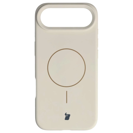 Silikonowe etui z pierścieniem magnetycznym Bizon Soft Case Magnetic do iPhone Air, écru