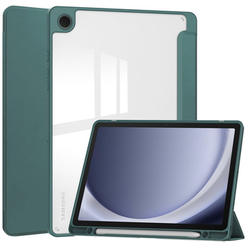Etui Bizon Case Tab Clear Matt do Samsung Galaxy Tab A9 Plus, ciemnozielone