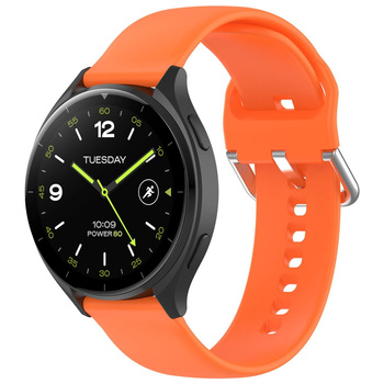 Pasek silikonowy do smartwatcha, Bizon Strap Watch Silicone Pro N, Quick Release 22 mm, pomarańczowy