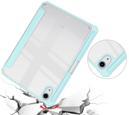 Etui Bizon Case Tab Clear Matt do Apple iPad Mini (A17 Pro) 2024 / iPad Mini 6 2021, błękitne