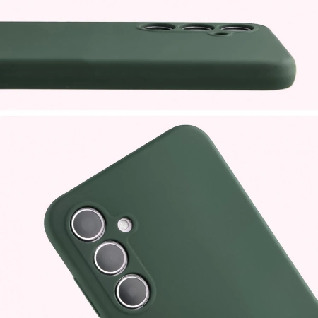 Silikonowe etui Bizon Soft Case do Galaxy A35 5G, ciemnozielone