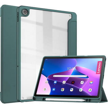 Etui Bizon Case Tab Clear Matt do Lenovo Tab M10 Plus Gen 3, ciemnozielone