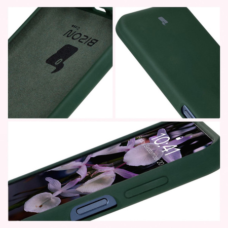 Silikonowe etui Bizon Soft Case do Galaxy M35 5G, ciemnozielone