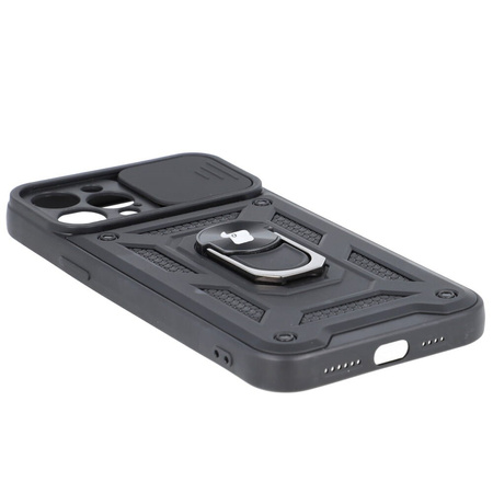 Etui Bizon Case CamShield Ring do iPhone 12 Pro Max, czarne