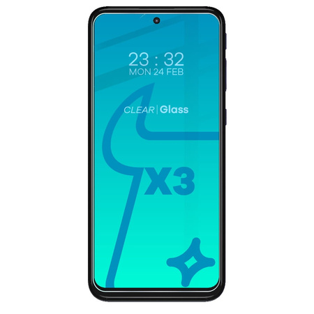Szkło hartowane Bizon Glass Clear - 3 szt. + obiektyw, Moto G31 / G41