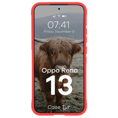 Pancerne etui Bizon Case Tur do Oppo Reno13, czerwone