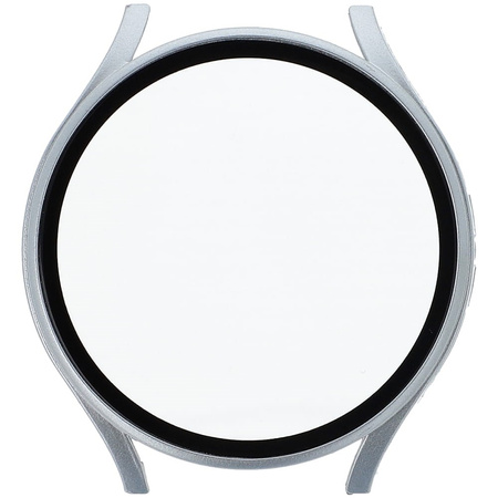 Etui Bizon Case+Glass do Galaxy Watch 5 44mm, srebrne