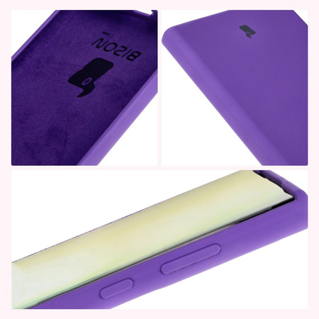 Silikonowe etui Bizon Soft Case do Galaxy S23 Ultra, fioletowe