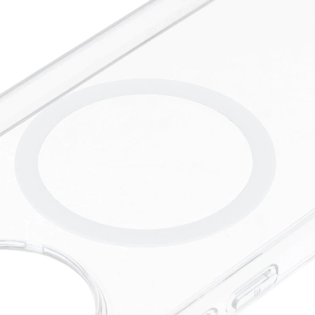 Etui z pierścieniem magnetycznym Bizon Case CrystalO do Xiaomi POCO F7 Ultra, przezroczyste