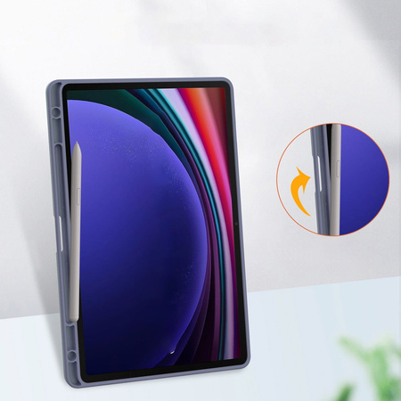 Etui Bizon Case Tab Clear Matt do Galaxy Tab S9, lawendowe