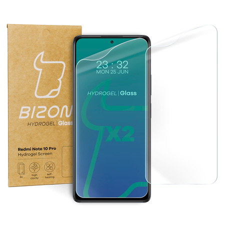 Folia hydrożelowa na ekran Bizon Glass Hydrogel Front Duo do Xiaomi Redmi Note 10 Pro, 2 sztuki