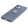 Etui Bizon Case Silicone Ring Sq do Apple iPhone 15 Pro Max, szare