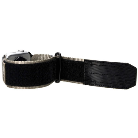 Sportowy pasek do zegarka Bizon Strap Watch Adventure do Apple Watch 44/45/46/49 mm, szary