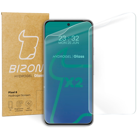 Folia hydrożelowa na ekran Bizon Glass Hydrogel Front Duo do Pixel 8, 2 sztuki