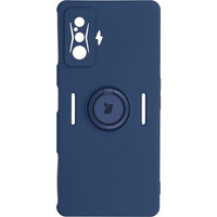 Etui Bizon Case Silicone Ring do Xiaomi Poco F4 GT, granatowe