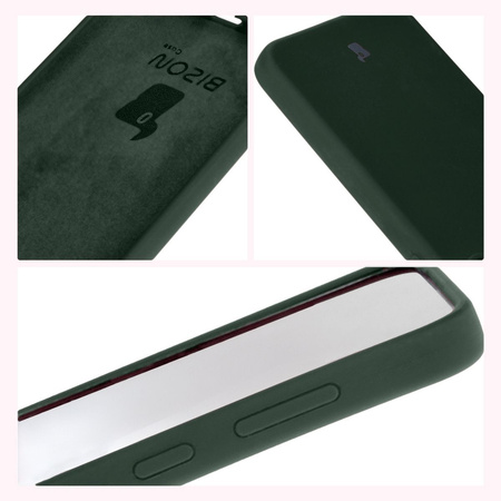 Silikonowe etui Bizon Soft Case do Galaxy S24 Plus, ciemnozielone