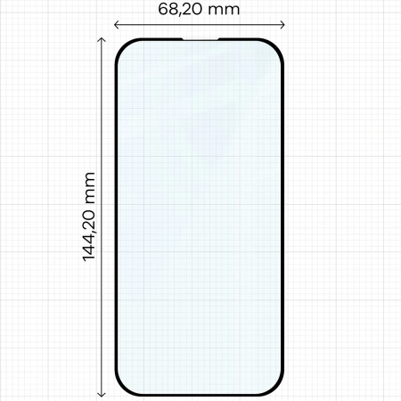 Szkło hartowane Bizon Glass Edge 2 do iPhone 15 / 16, czarne