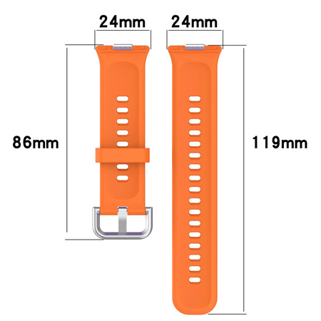Pasek Bizon Strap Watch Silicone Pro SR do Huawei Watch Fit 3, pomarańczowy