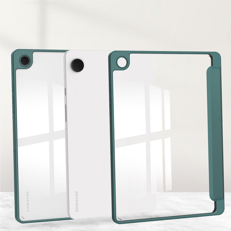 Etui Bizon Case Tab Clear Matt do Samsung Galaxy Tab A9 Plus, ciemnozielone