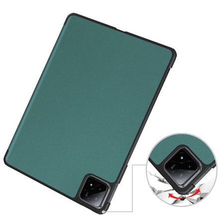 Etui Bizon Case Tab Croc do Xiaomi Pad 6S Pro, ciemnozielone