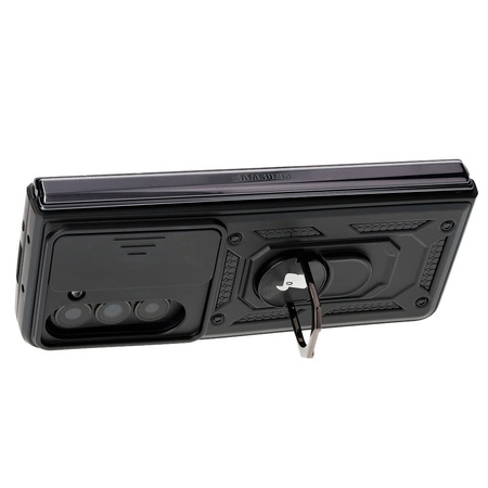 Etui Bizon Case CamShield Ring do Samsung Galaxy Z Fold5, czarne