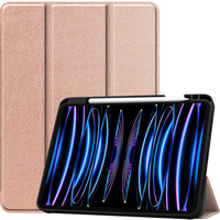 Etui Bizon Case Tab Lizard do iPad Pro 11 2022/2021/2020/2018, różowozłote