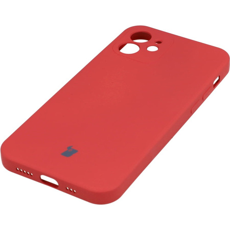 Etui Bizon Case Silicone do iPhone 12, ciemny róż
