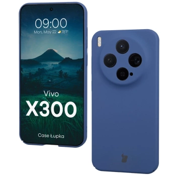 Etui Bizon Case Łupka do Vivo X300, niebieskie
