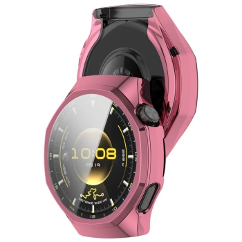 Etui z osłoną ekranu Bizon Case Watch Felipe do Huawei Watch GT6 Pro 46 mm, różowe