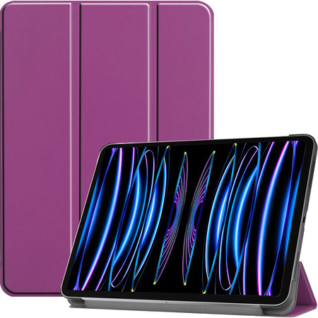 Etui Bizon Case Tab Croc do Apple iPad Pro 11 2022/2021/2020/2018, ciemnofioletowe