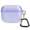 Etui Bizon Case Headphone Clear do Airpods 3, przezroczysto-fioletowe