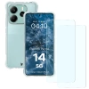 Elastyczne etui + 2x szkło hartowane Bizon Case Clear Pack do Xiaomi Redmi Note 14 5G