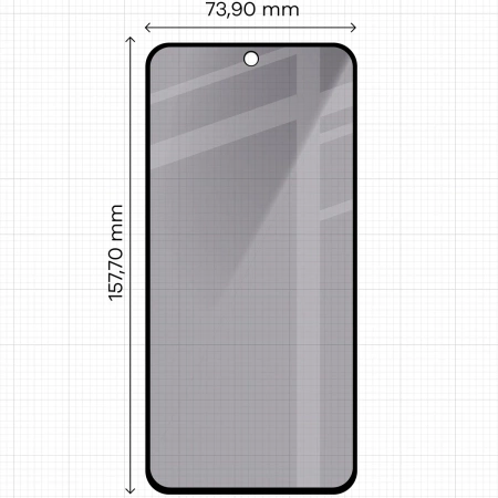 Prywatyzujące szkło hartowane Bizon Glass Edge Shadow Duo do Galaxy M35 5G / A35 5G / A55 5G, przyciemniane z czarną ramką, 2 sztuki