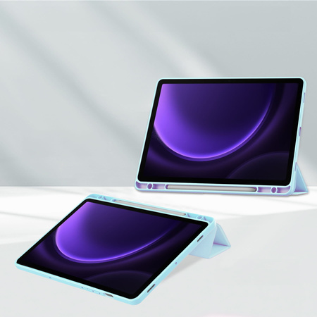 Etui Bizon Case Tab Clear Matt do Galaxy Tab S10 Lite / S9 / S9 FE, błękitne