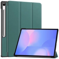 Etui z klapką Bizon Case Tab Croc do Galaxy Tab S10 FE Plus, ciemnozielone