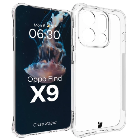Elastyczne etui Bizon Case Salpa do Oppo Find X9, przezroczyste