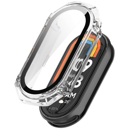 Etui ze szkłem do zegarka Bizon Case+Glass Watch do Xiaomi Smart Band 9, przeźroczyste