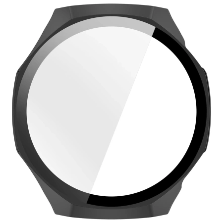 Etui ze szkłem do zegarka Bizon Case Watch Adamo do Huawei Watch GT6 Pro 46 mm, czarne