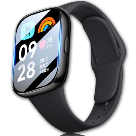 Szkło hybrydowe Bizon Glass Watch Edge Hybrid dla Redmi Watch 3 Active, czarne