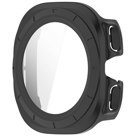 Etui ze szkłem do zegarka Bizon Case+Glass Watch do Galaxy Watch Ultra 2 / 1, matowo czarne