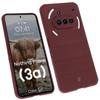 Pancerne etui Bizon Case Tur do Nothing Phone (3a), burgundowe
